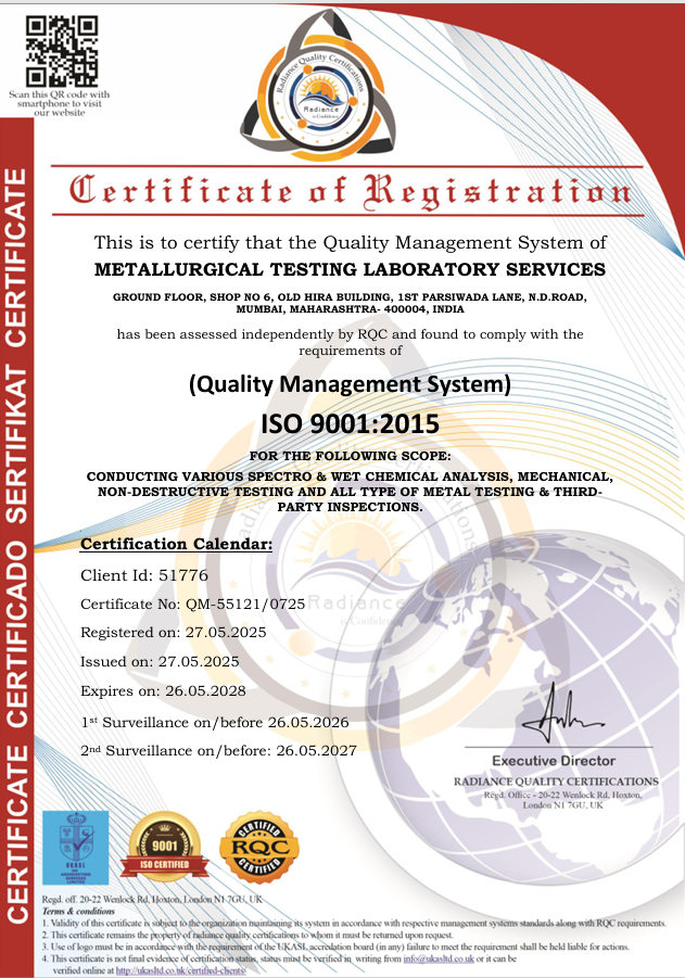 ISO 9001:2015 Certificate